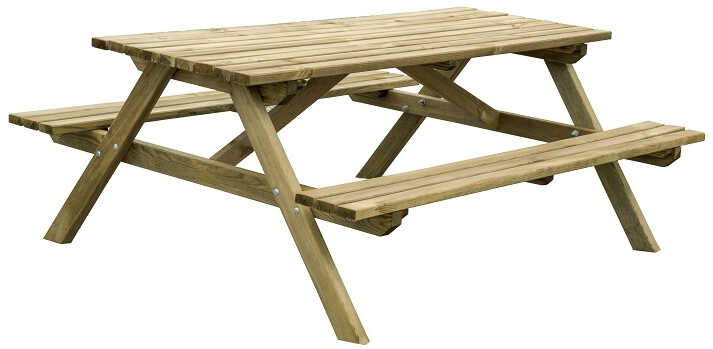 Wooden Outdoor Garden Picnic Table 180x152x(H)76cm